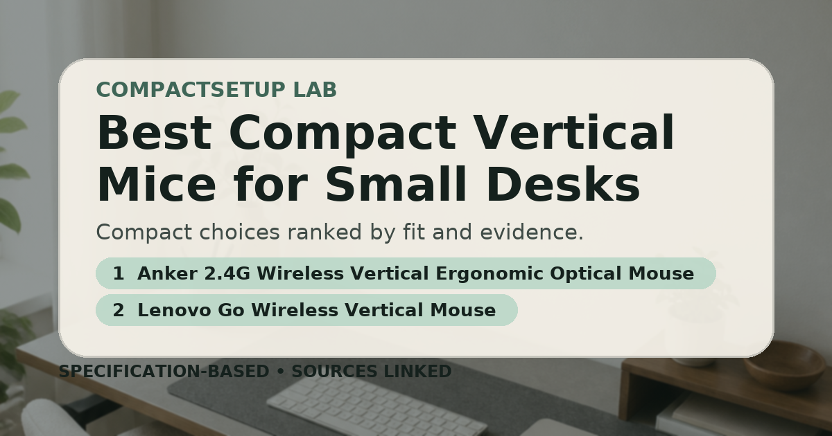 Best Compact Vertical Mice for Small Desks