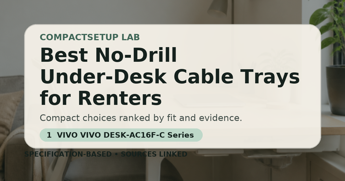 Best No-Drill Under-Desk Cable Trays for Renters