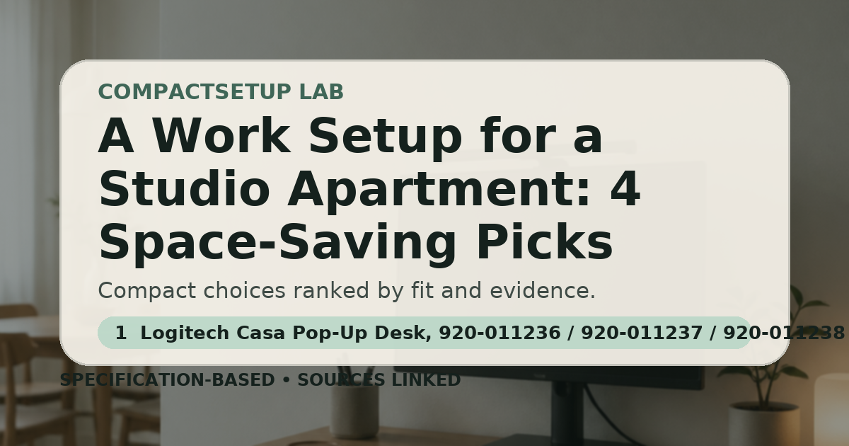 A Work Setup for a Studio Apartment: 4 Space-Saving Picks