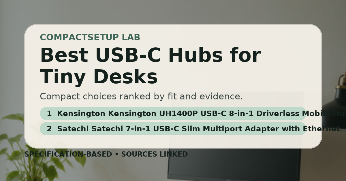 Best USB-C Hubs for Tiny Desks