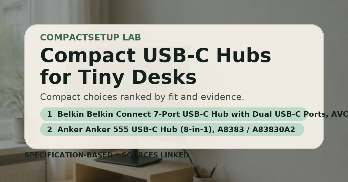 Compact USB-C Hubs for Tiny Desks